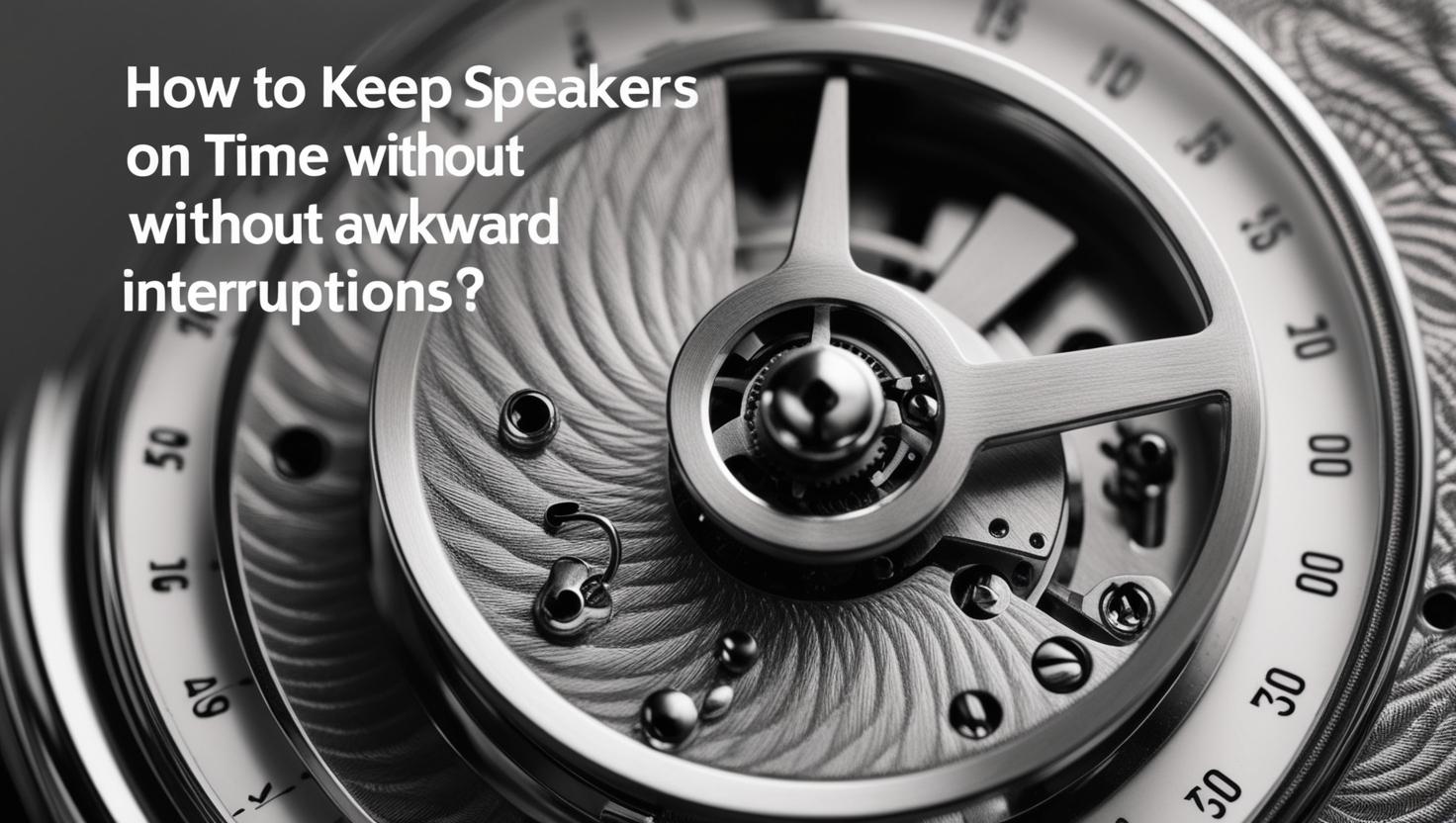 Event coordinator using countdown timer to keep speakers on time